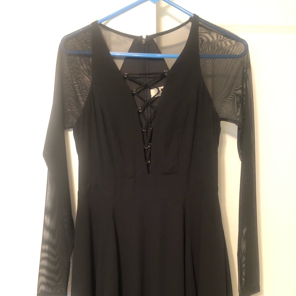 Express sheer sleeve LBD
